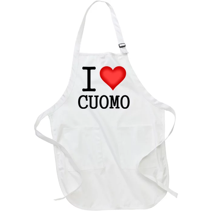 I Heart Cuomo Full-Length Apron With Pocket