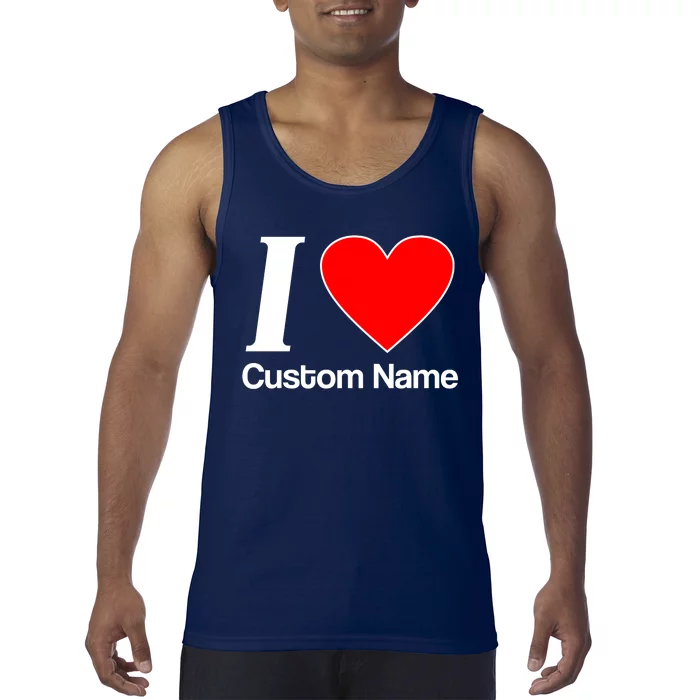 I Heart Custom Name Text Personalize Tank Top