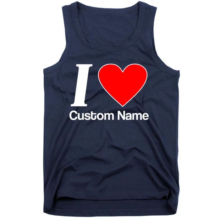 I Heart Custom Name Text Personalize Tank Top