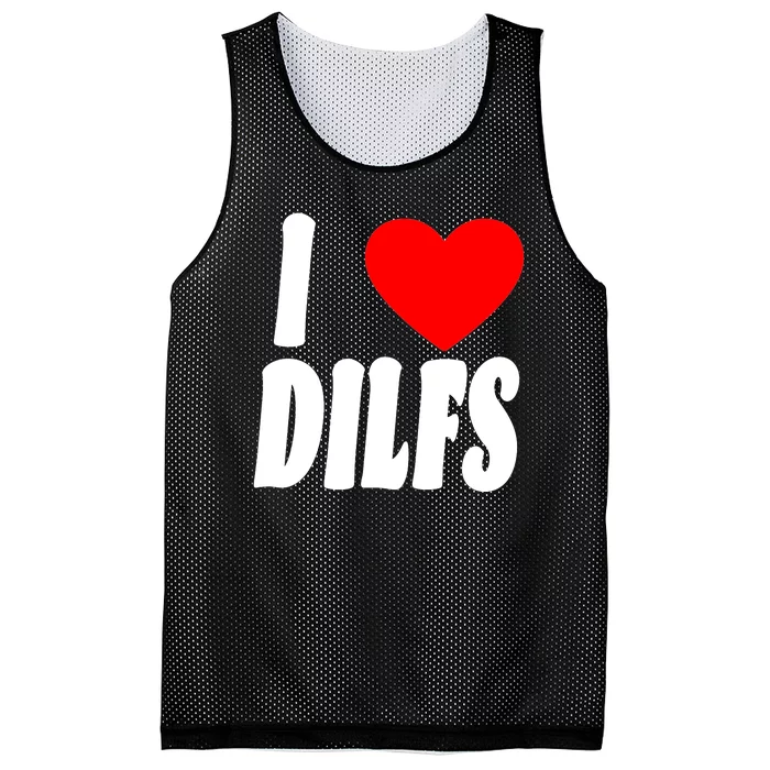 I Heart Dilfs Mesh Reversible Basketball Jersey Tank