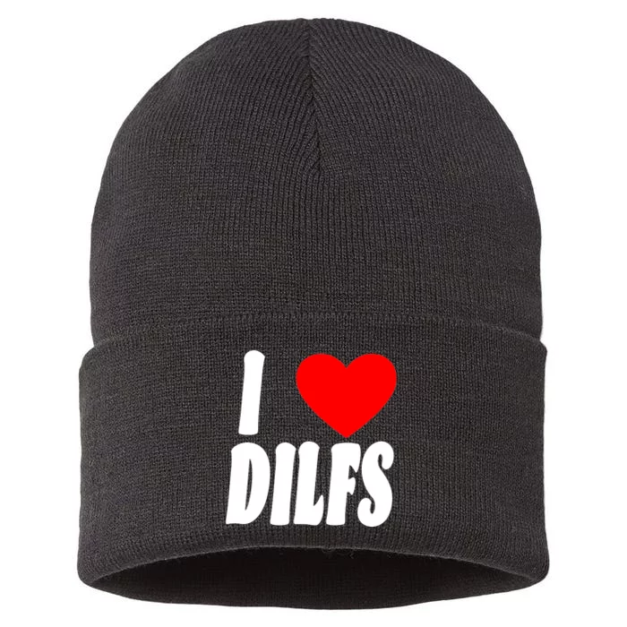 I Heart Dilfs Sustainable Knit Beanie