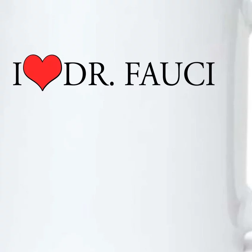 I Heart Dr Fauci Black Color Changing Mug