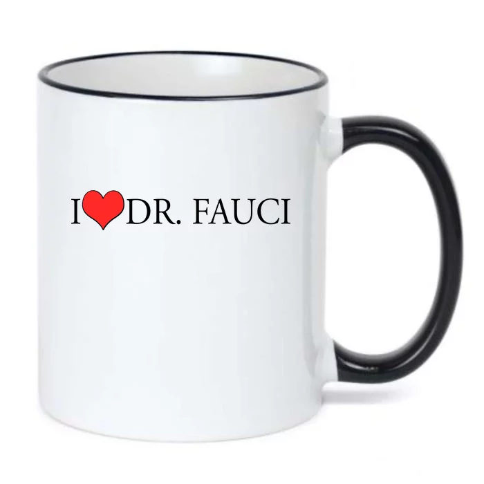 I Heart Dr Fauci Black Color Changing Mug