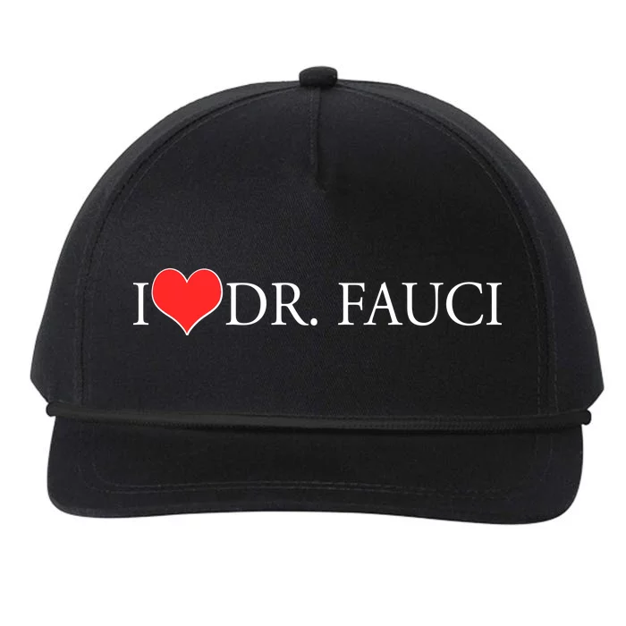 I Heart Dr Fauci Snapback Five-Panel Rope Hat