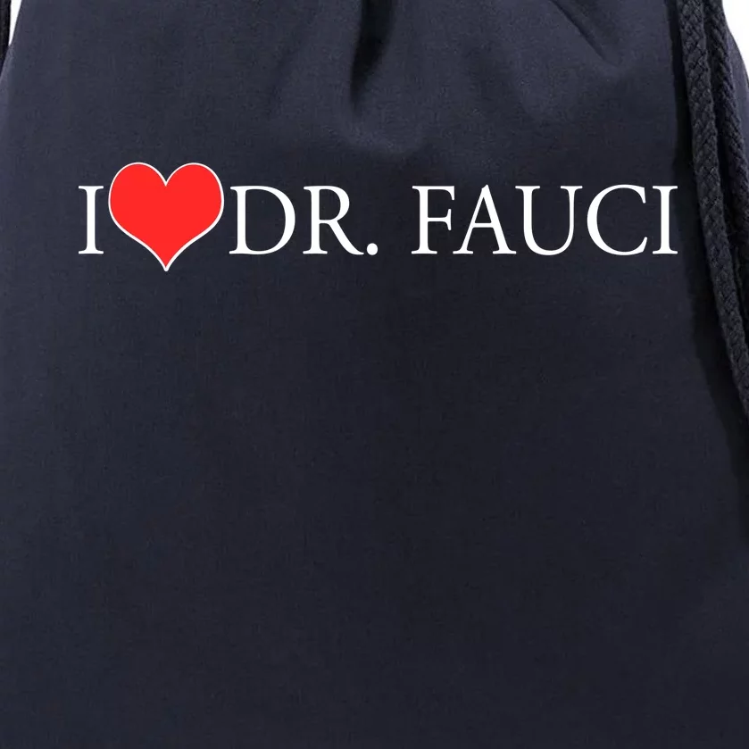 I Heart Dr Fauci Drawstring Bag