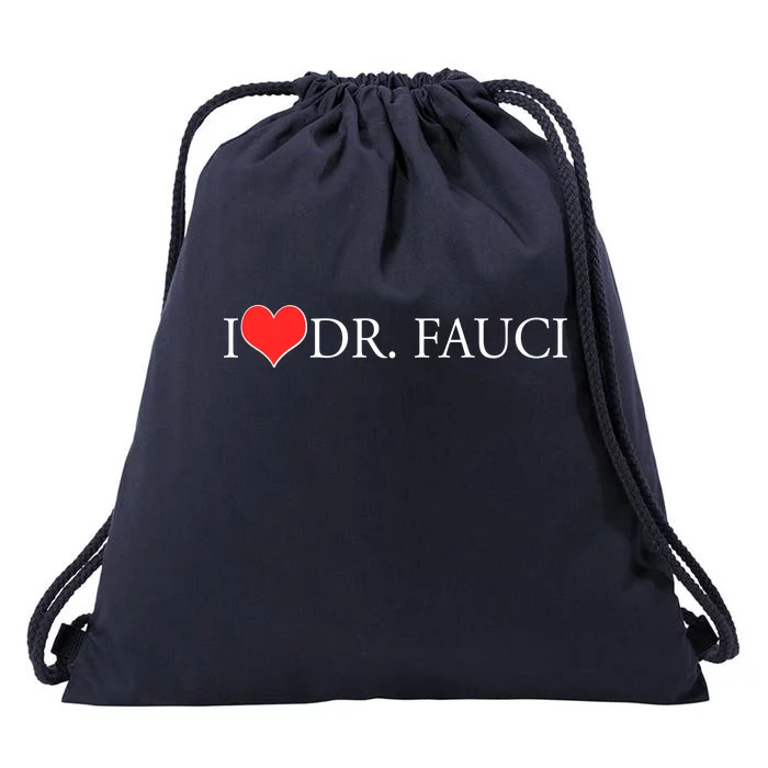 I Heart Dr Fauci Drawstring Bag