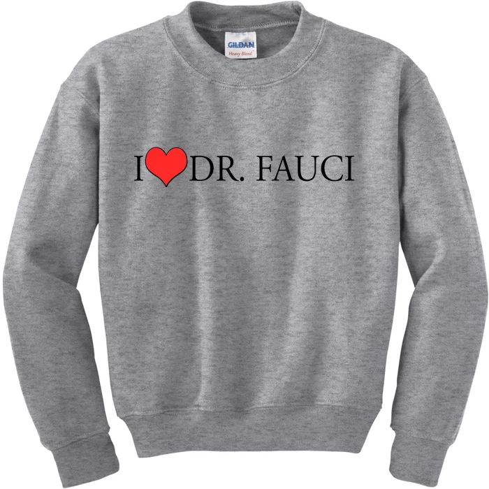 I Heart Dr Fauci Kids Sweatshirt