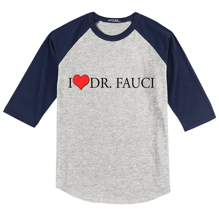 I Heart Dr Fauci Kids Colorblock Raglan Jersey