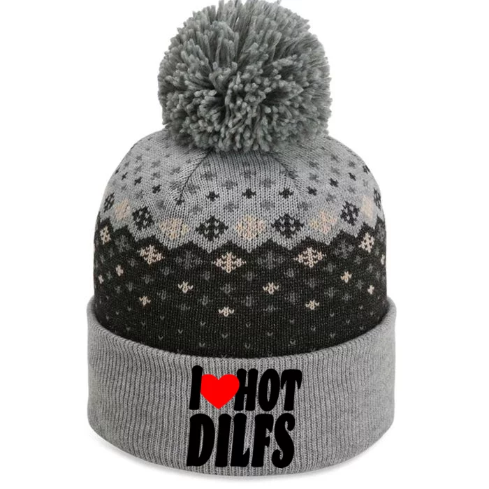 I Heart Hot Dilfs The Baniff Cuffed Pom Beanie