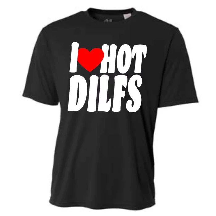 I Heart Hot Dilfs Cooling Performance Crew T-Shirt