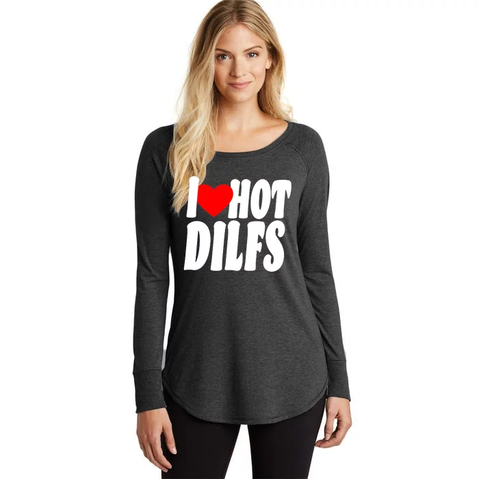 I Heart Hot Dilfs Women's Perfect Tri Tunic Long Sleeve Shirt