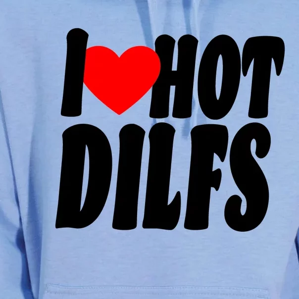 I Heart Hot Dilfs Unisex Surf Hoodie