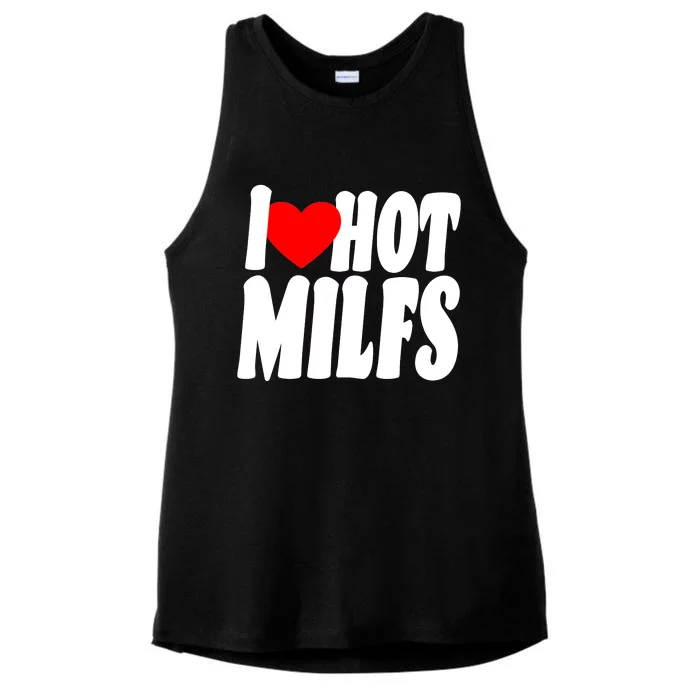 I Heart Hot Miffs Ladies Tri-Blend Wicking Tank