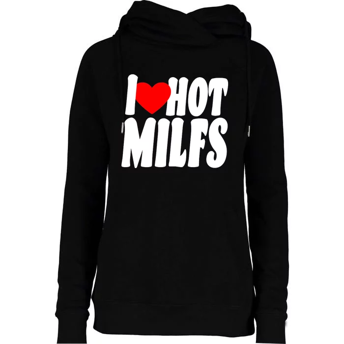 I Heart Hot Miffs Womens Funnel Neck Pullover Hood