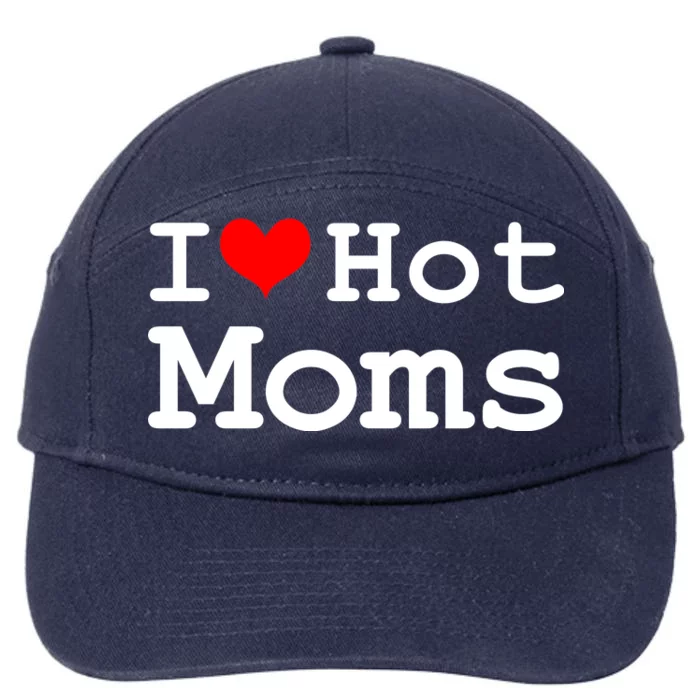 I Heart Hot Moms 7-Panel Snapback Hat