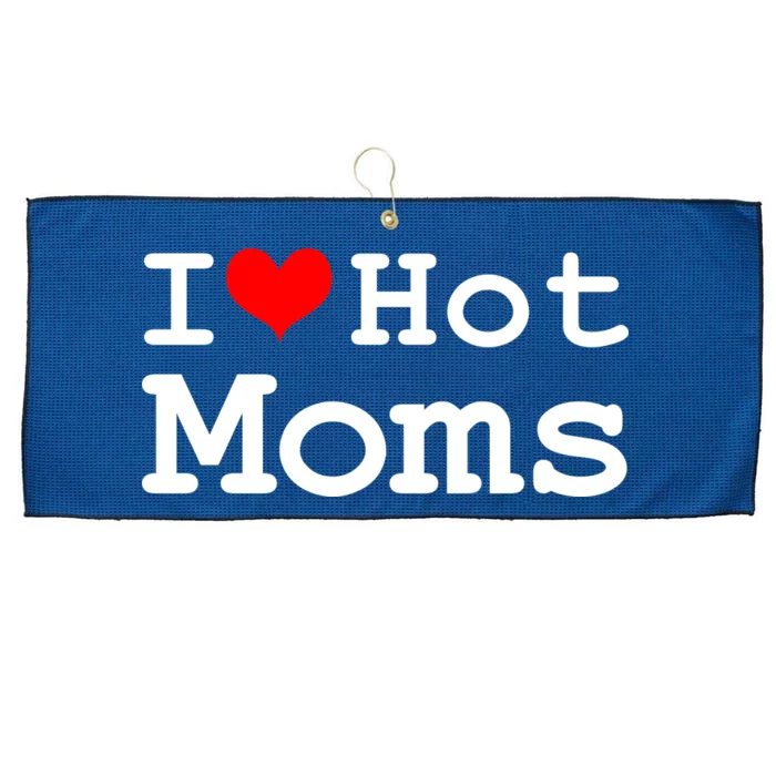 I Heart Hot Moms Large Microfiber Waffle Golf Towel