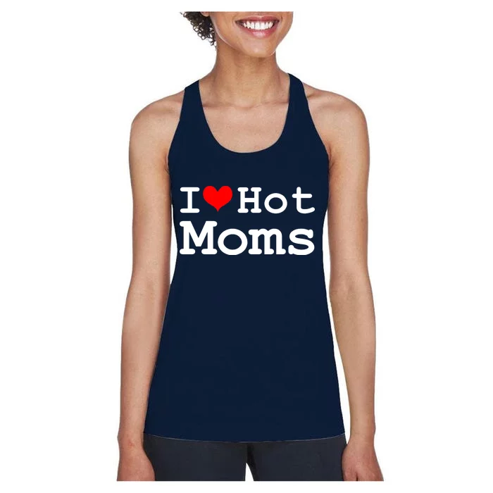 I Heart Hot Moms Women's Racerback Tank