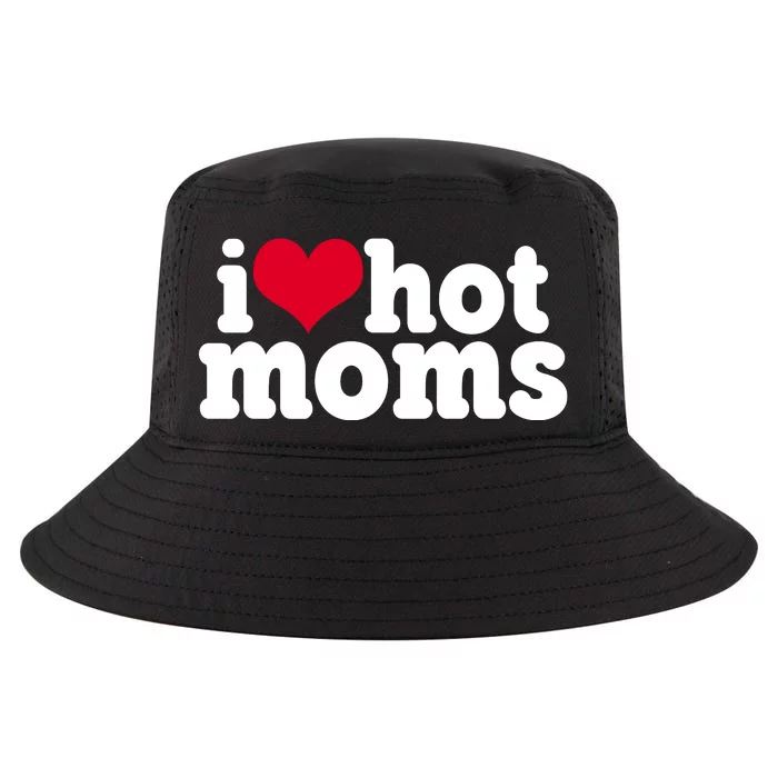 I Heart Hot Moms Funny Meme Cool Comfort Performance Bucket Hat