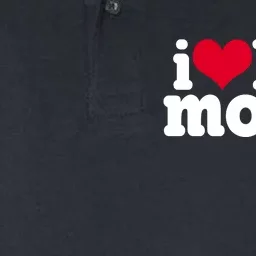 I Heart Hot Moms Funny Meme Softstyle Adult Sport Polo