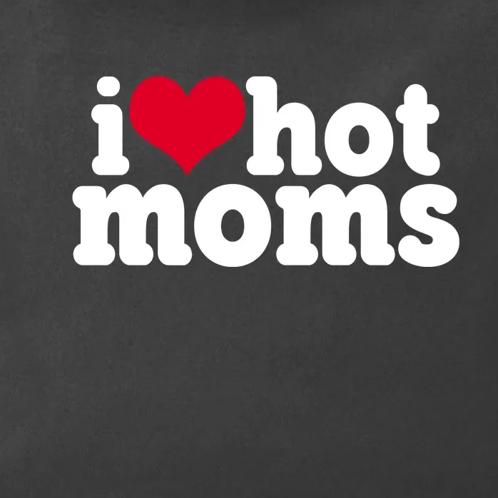 I Heart Hot Moms Funny Meme Zip Tote Bag