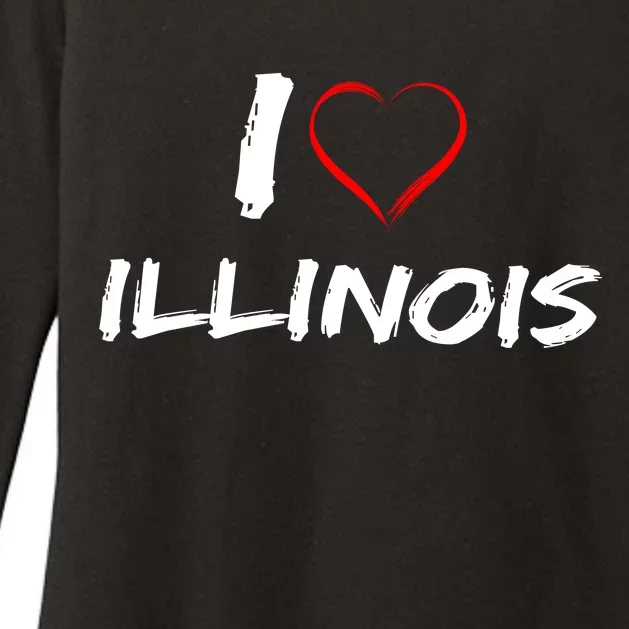 I Heart Illinois Womens CVC Long Sleeve Shirt