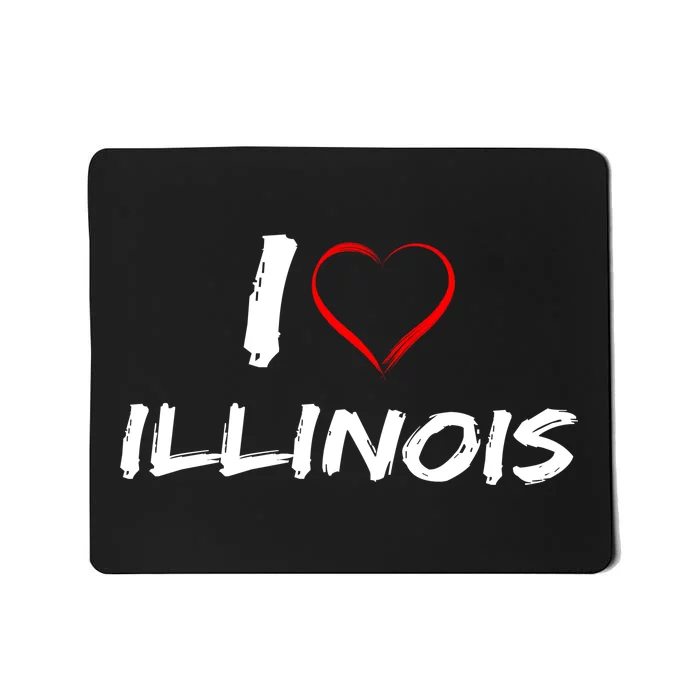 I Heart Illinois Mousepad