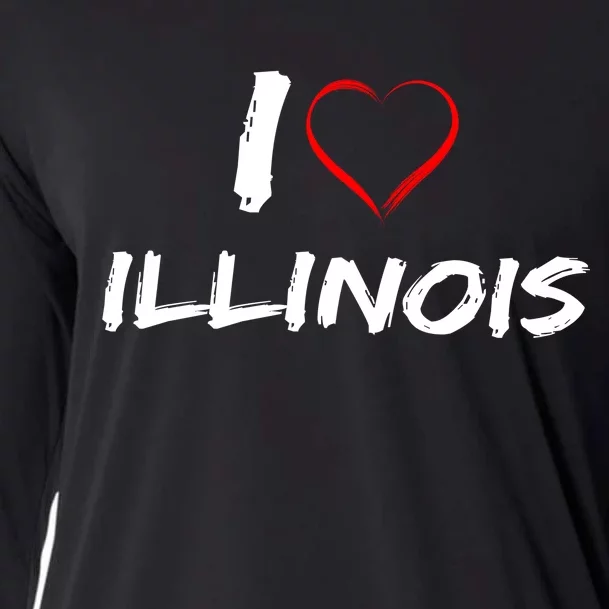 I Heart Illinois Cooling Performance Long Sleeve Crew