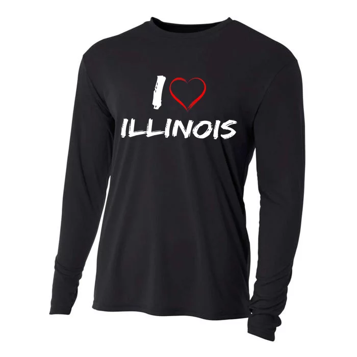 I Heart Illinois Cooling Performance Long Sleeve Crew