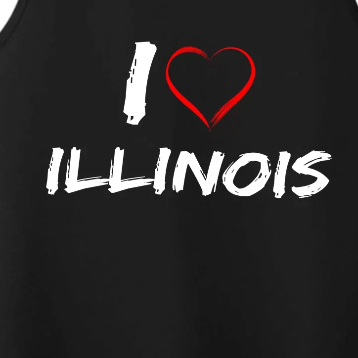 I Heart Illinois Performance Tank