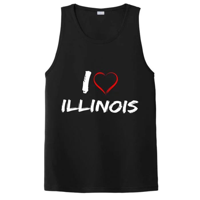 I Heart Illinois Performance Tank