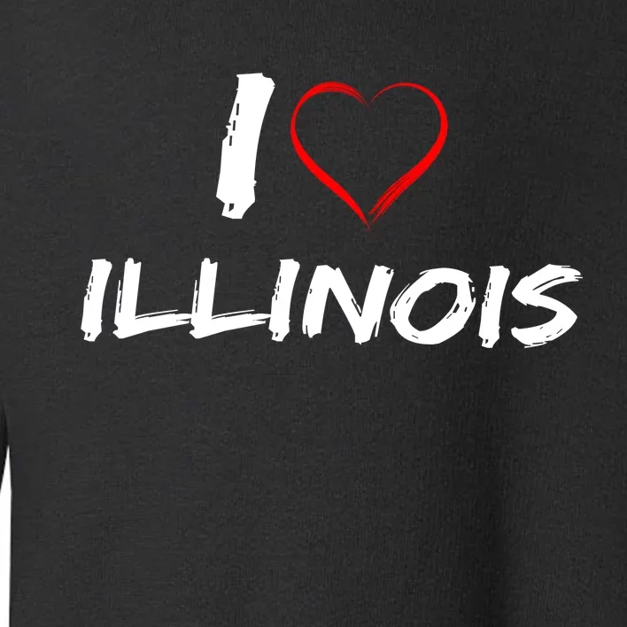 I Heart Illinois Toddler Sweatshirt