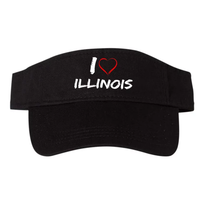 I Heart Illinois Valucap Bio-Washed Visor