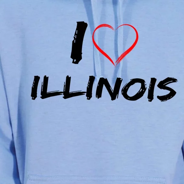 I Heart Illinois Unisex Surf Hoodie