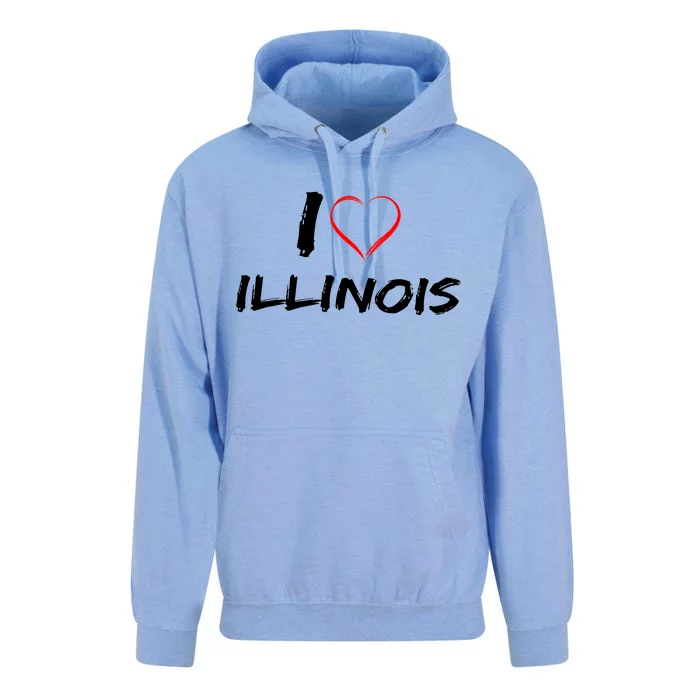 I Heart Illinois Unisex Surf Hoodie