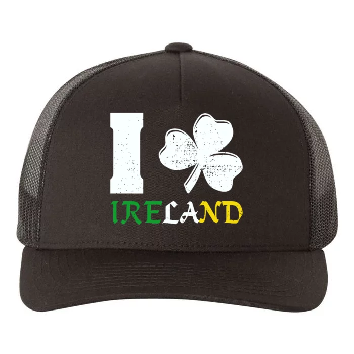 I Heart Ireland Irish Clover Yupoong Adult 5-Panel Trucker Hat