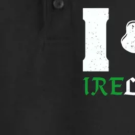 I Heart Ireland Irish Clover Dry Zone Grid Performance Polo