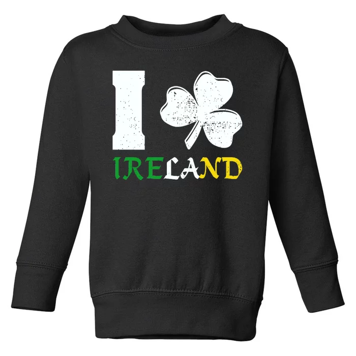 I Heart Ireland Irish Clover Toddler Sweatshirt