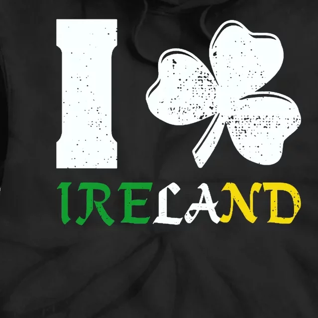 I Heart Ireland Irish Clover Tie Dye Hoodie