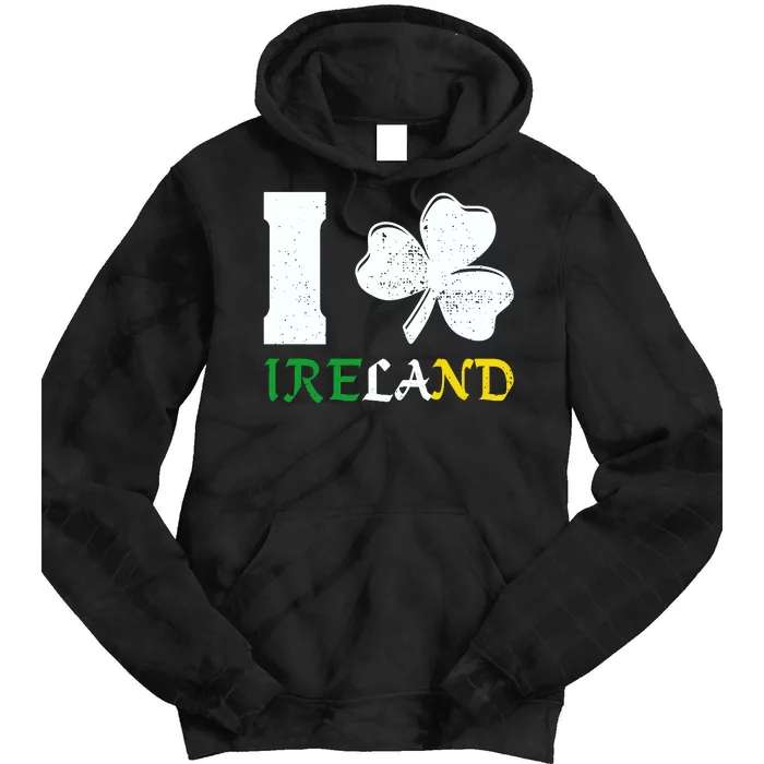 I Heart Ireland Irish Clover Tie Dye Hoodie