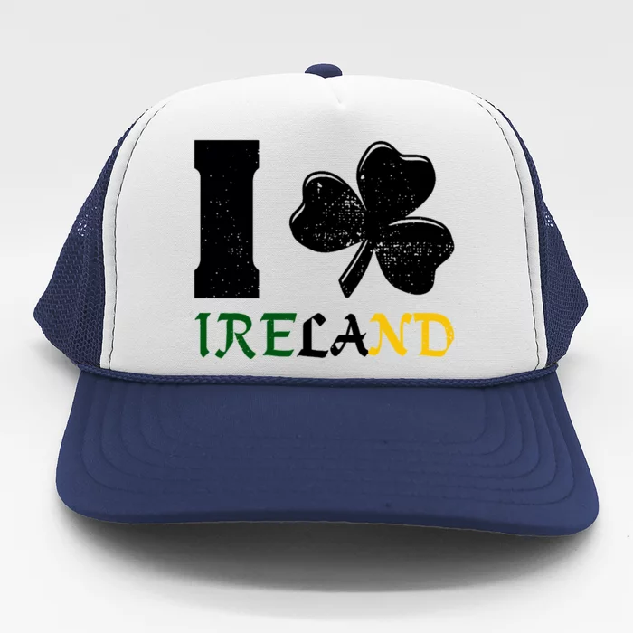 I Heart Ireland Irish Clover Trucker Hat