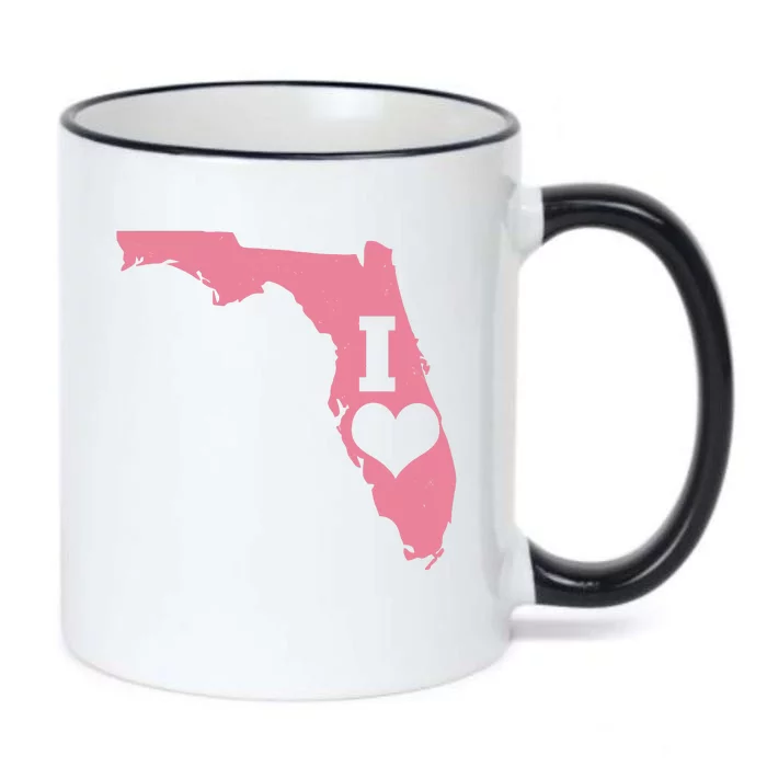 I Heart Love Florida State Black Color Changing Mug