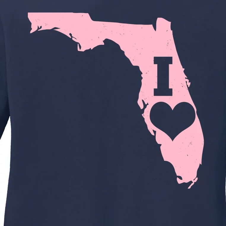 I Heart Love Florida State Ladies Long Sleeve Shirt