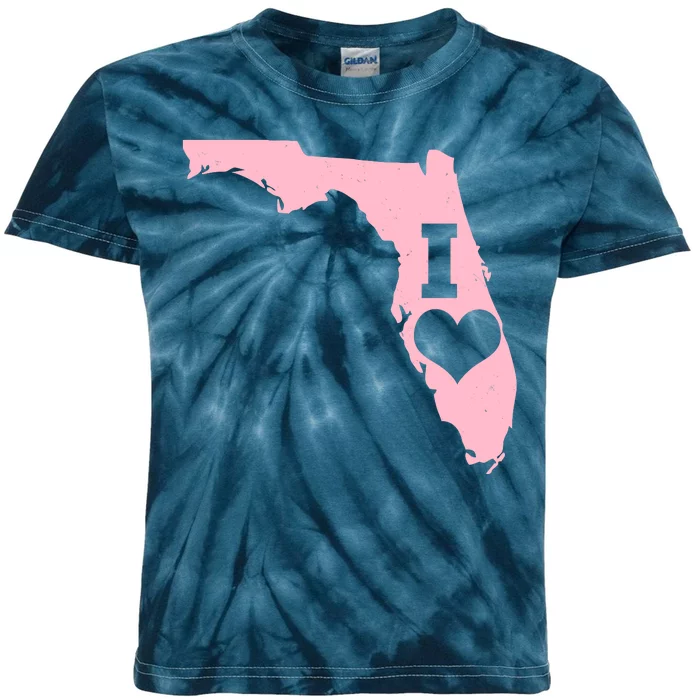 I Heart Love Florida State Kids Tie-Dye T-Shirt