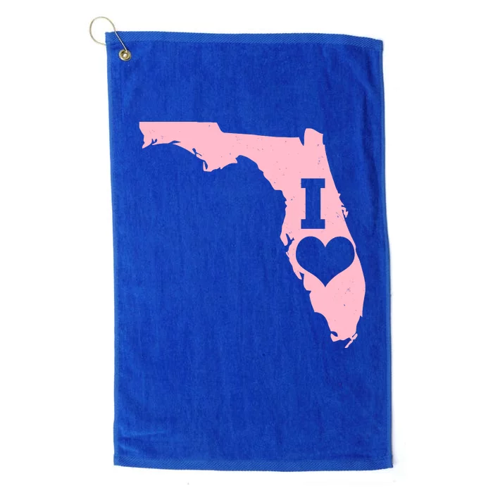 I Heart Love Florida State Platinum Collection Golf Towel