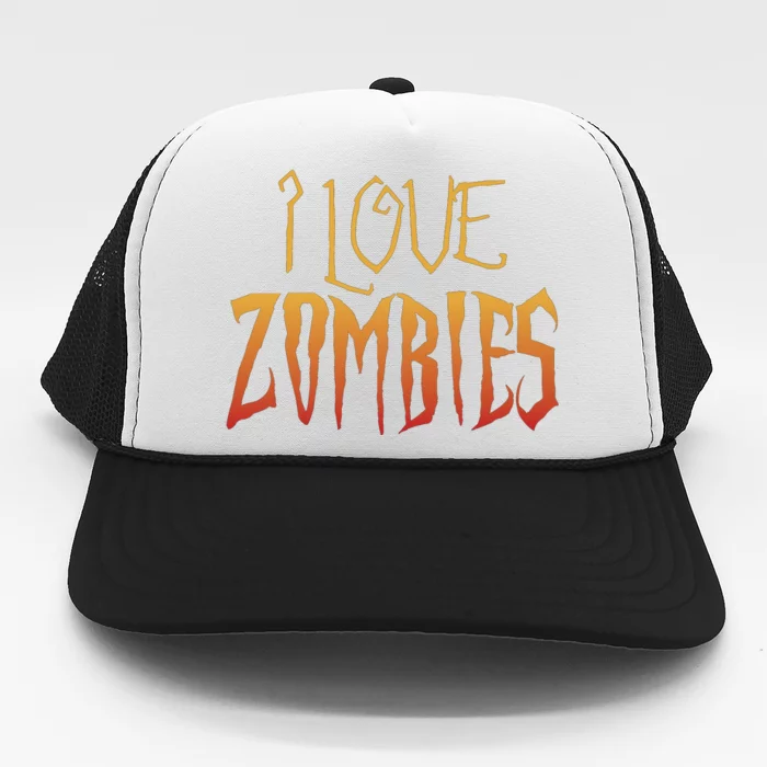 I Heart love Zombies Trucker Hat