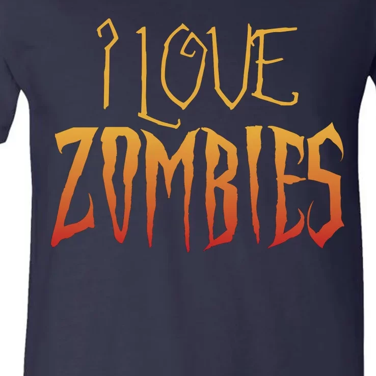 I Heart love Zombies V-Neck T-Shirt