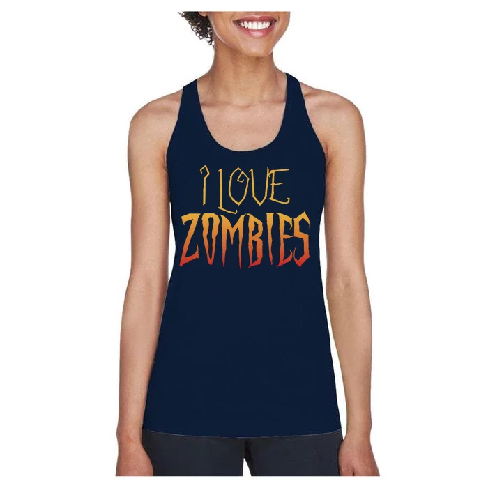 I Heart love Zombies Women's Racerback Tank