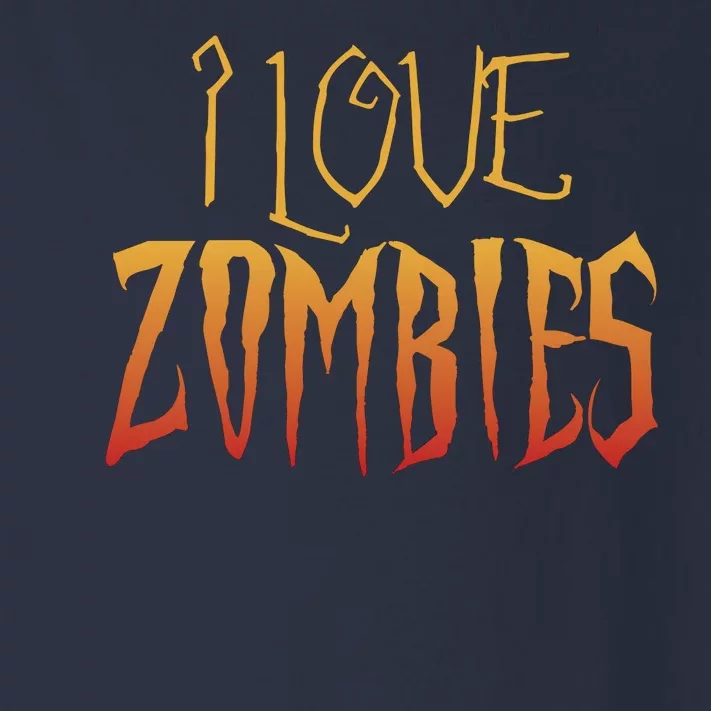 I Heart love Zombies Toddler Long Sleeve Shirt