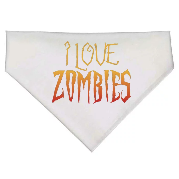 I Heart love Zombies USA-Made Doggie Bandana