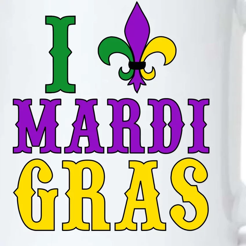 I Heart Mardi Gras Black Color Changing Mug